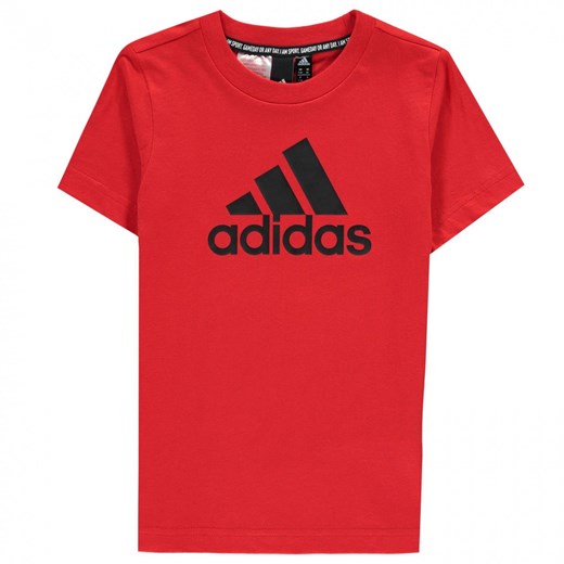 T-shirt chłopięce Adidas z napisami z krótkim rękawem 