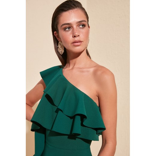 Trendyol Emerald Green Volan Detailed Dress  Trendyol 34 Factcool