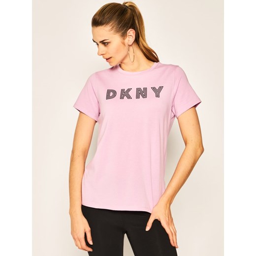 Bluzka damska DKNY z krótkimi rękawami z napisem 