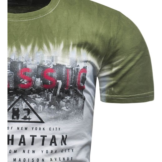 T-shirt męski zielony Recea 
