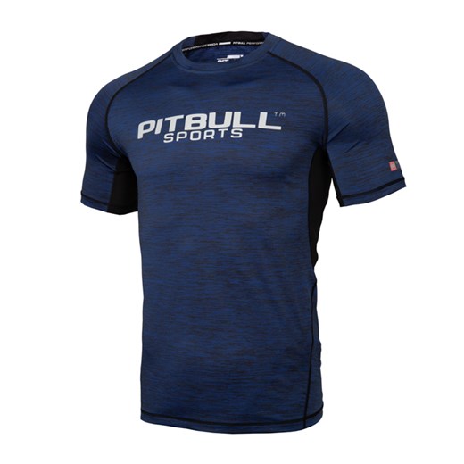 Koszulka sportowa Pit Bull niebieska z napisami 