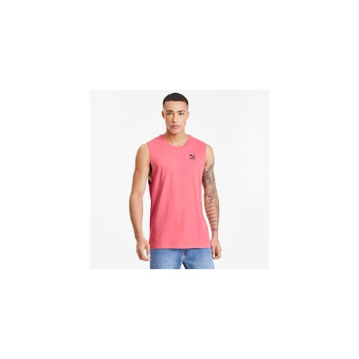 T-shirt męski różowy Puma bez rękawów 