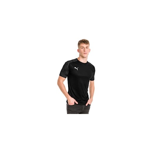 T-shirt męski czarny Puma z krótkim rękawem 