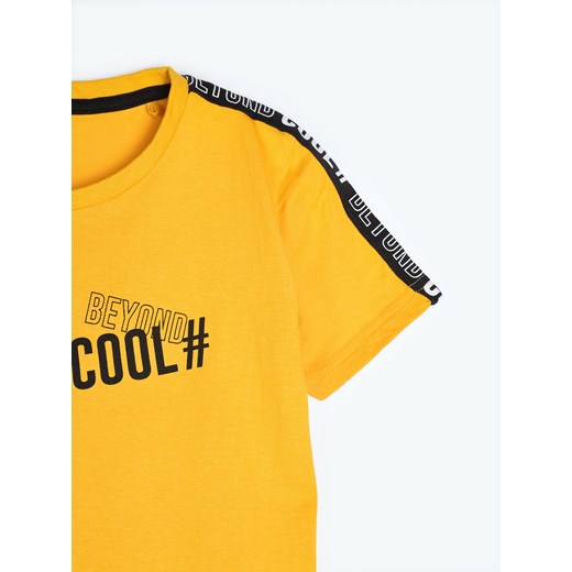 T-shirt chłopięce Gate żółty z krótkim rękawem z krótkimi rękawami 