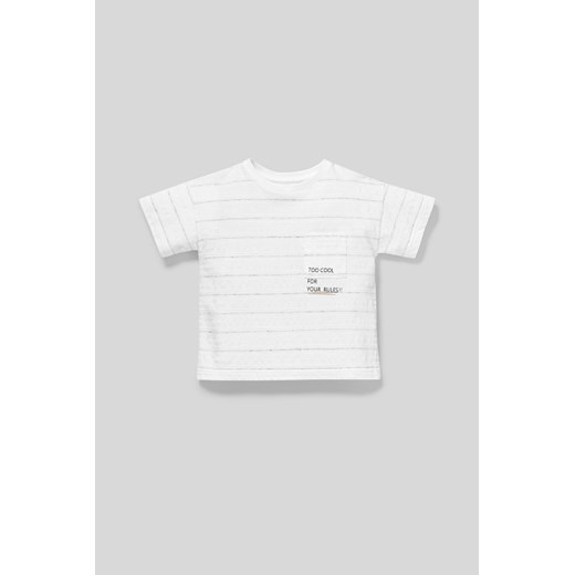 C&A Koszulka z krótkim rękawem-bawełna bio-w paski, Biały, Rozmiar: 128