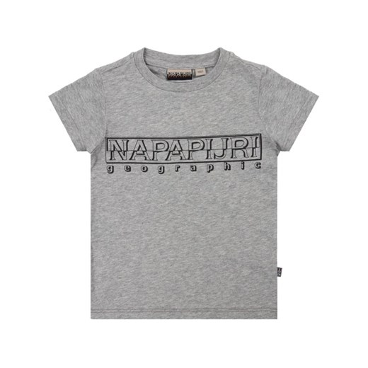 T-shirt chłopięce Napapijri z napisem z krótkimi rękawami 
