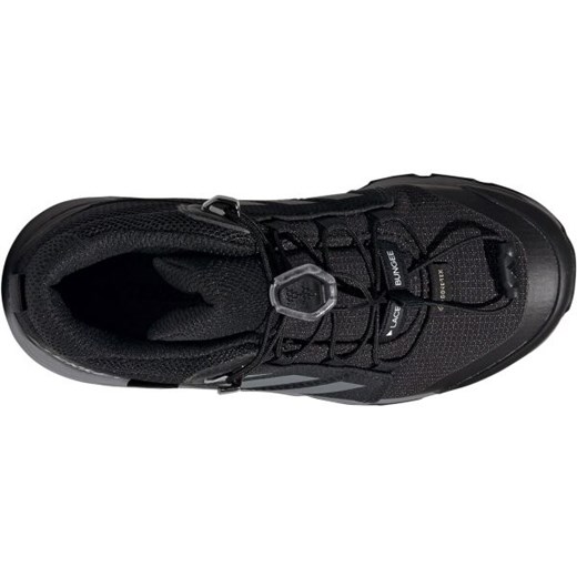 Czarne buty trekkingowe dziecięce Adidas wiązane gore-tex 