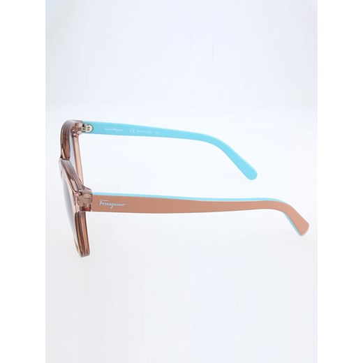Damskie okulary przeciwsłoneczne w kolorze kremowo-niebiesko-turkusowym