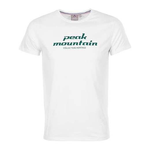 T-shirt męski Peak Mountain biały z krótkimi rękawami 