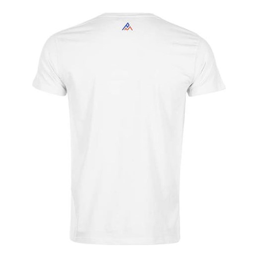 T-shirt męski Peak Mountain z krótkimi rękawami biały bawełniany 