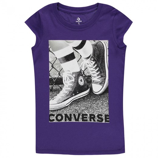 Bluzka dziewczęca Converse z krótkimi rękawami 