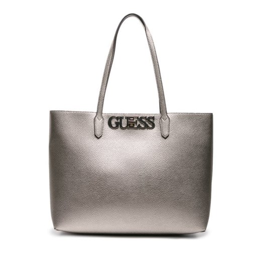 Shopper bag Guess matowa na ramię bez dodatków elegancka duża 