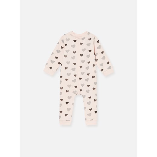 Sinsay odzież dla niemowląt dla dziewczynki różowa w nadruki 