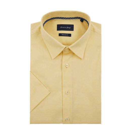 Koszula biznesowa o kroju regular fit z tkaniny Oxford z krótkim rękawem Christian Berg Men  45 Peek&Cloppenburg 