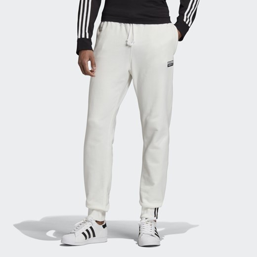 Spodnie męskie Adidas białe sportowe 