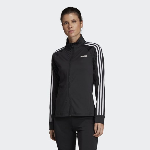 Bluza damska Adidas czarna z aplikacją krótka 