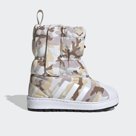 Buty zimowe dziecięce Adidas na rzepy śniegowce moro 