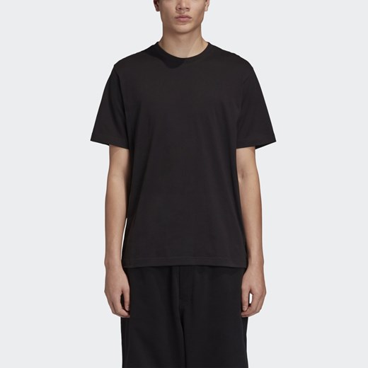 Bluzka damska Adidas z krótkim rękawem czarna z okrągłym dekoltem casualowa 