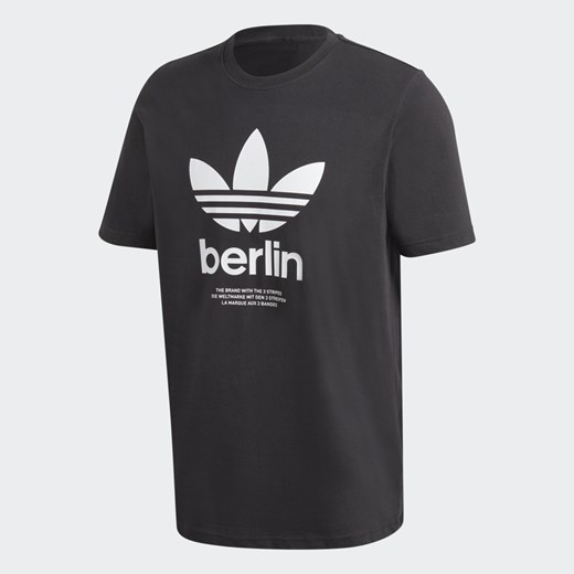 T-shirt męski Adidas czarny z napisem 