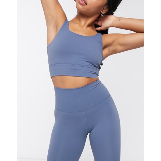Nike Yoga Luxe – Niebieskoszary krótki top-Niebieski