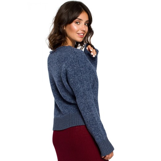 Sweter damski Be Knit z okrągłym dekoltem na zimę 