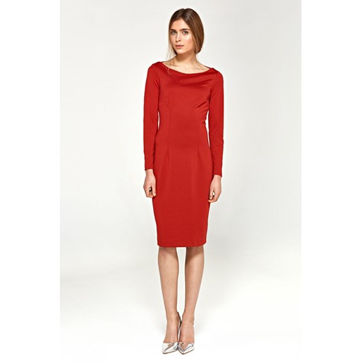 Dzianinowa sukienka - czerwony - S95  Nife L (40) Świat Bielizny