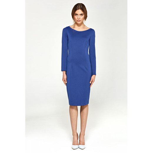 Dzianinowa sukienka - niebieski - S95  Nife S (36) Świat Bielizny