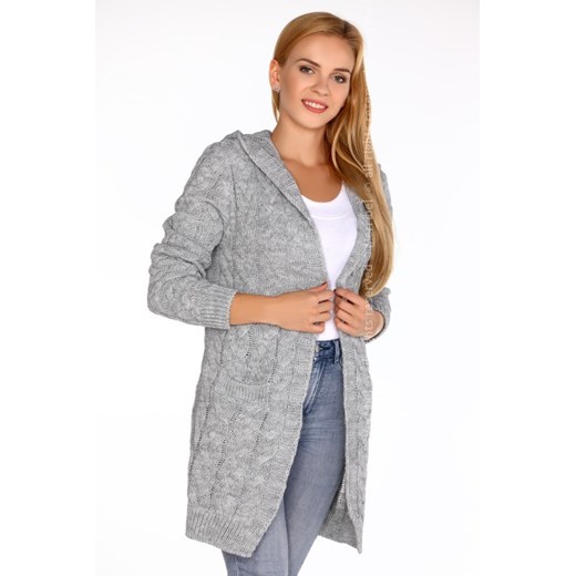 Jolannda Grey sweter ze sklepu Świat Bielizny w kategorii Swetry damskie - zdjęcie 85524716
