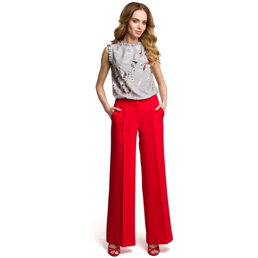 M378 Spodnie czerwone ze sklepu Świat Bielizny w kategorii Spodnie damskie - zdjęcie 85529445