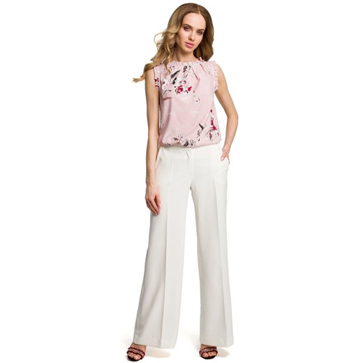 M378 Spodnie ecru ze sklepu Świat Bielizny w kategorii Spodnie damskie - zdjęcie 85529447