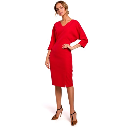 M464 Sukienka z luźną górą - czerwona ze sklepu Świat Bielizny w kategorii Sukienki - zdjęcie 85530308