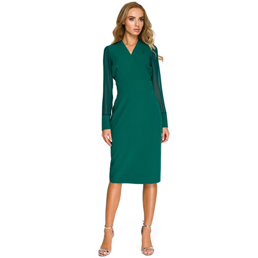 Sukienka Style zielona elegancka gładka mini 