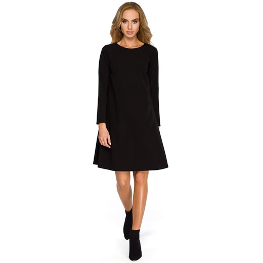 S137 Sukienka rozkloszowana - czarna ze sklepu Świat Bielizny w kategorii Sukienki - zdjęcie 85535227