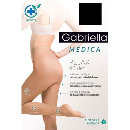 Gabriella Medica Relax 40 DEN Code 111 przeciwżylakowe rajstopy korygujące Gabriella 5 Świat Bielizny