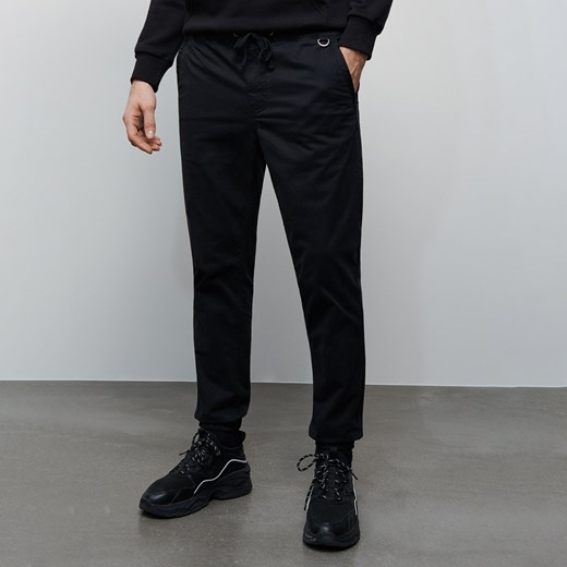 Spodnie męskie czarne Reserved bez wzorów 