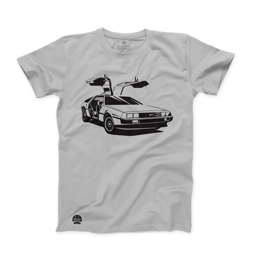 Koszulka z DeLorean - Szara