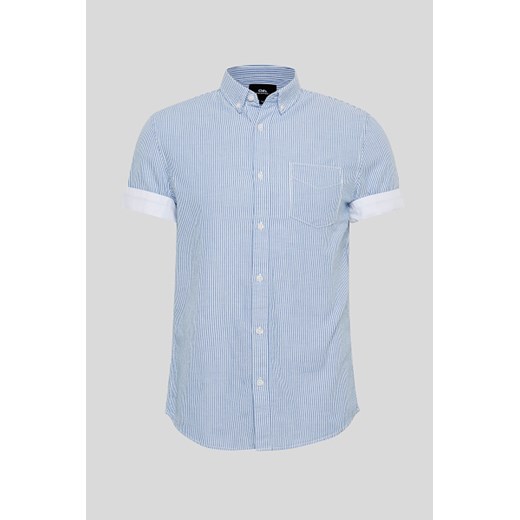 C&A Koszula-Regular Fit-przypinany kołnierzyk-w paski, Niebieski, Rozmiar: XS