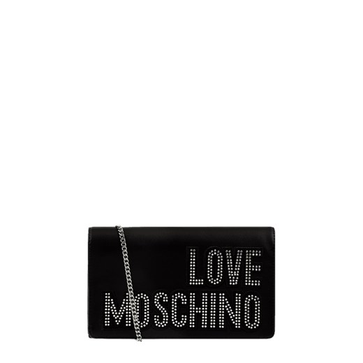 Kopertówka Love Moschino ze skóry ekologicznej czarna bez dodatków mała elegancka 