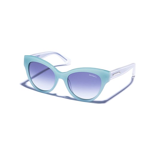 Damskie okulary przeciwsłoneczne w kolorze turkusowo-niebieskim