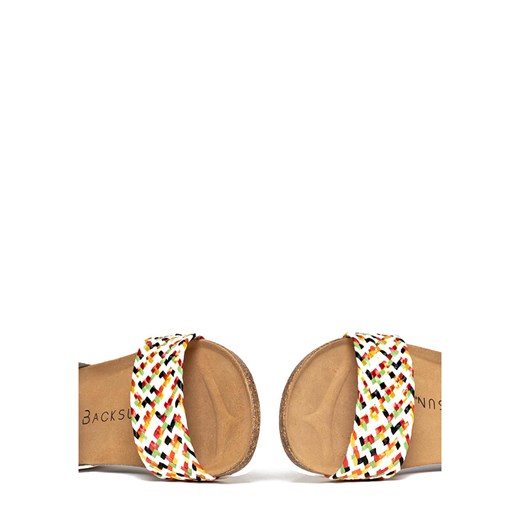 BACKSUN Sandały "Calabria" w kolorze białym na koturnie