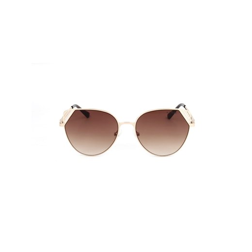 Damskie okulary przeciwsłoneczne w kolorze złoto-brązowym