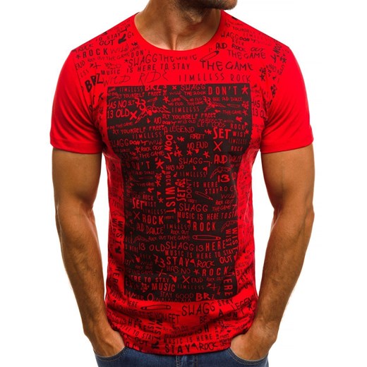 T-shirt męski Ozonee czerwony 