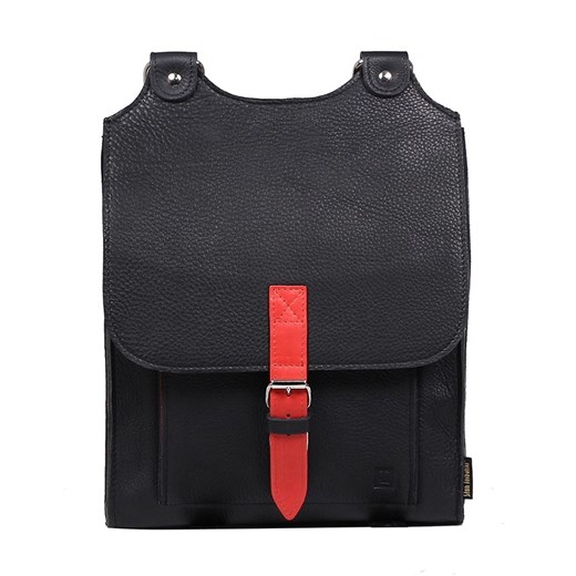plecak skórzany Bookpack czarno-czerwony