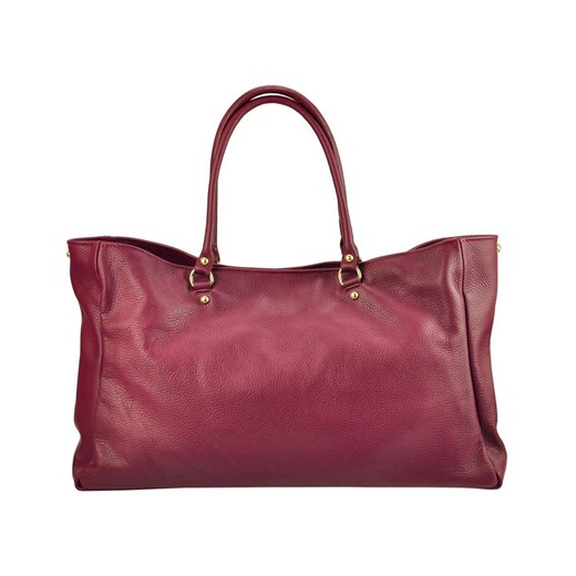 Shopper bag Patrizia Piu do ręki czerwona bez dodatków duża 
