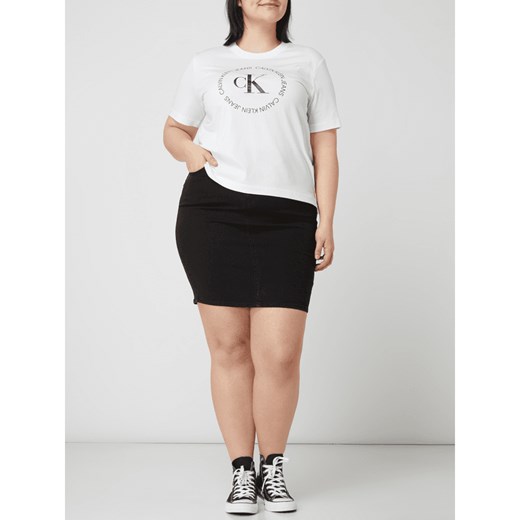 T-shirt PLUS SIZE z nadrukiem z logo model ‘Europe’  Calvin Klein Jeans Plus XXL Peek&Cloppenburg 