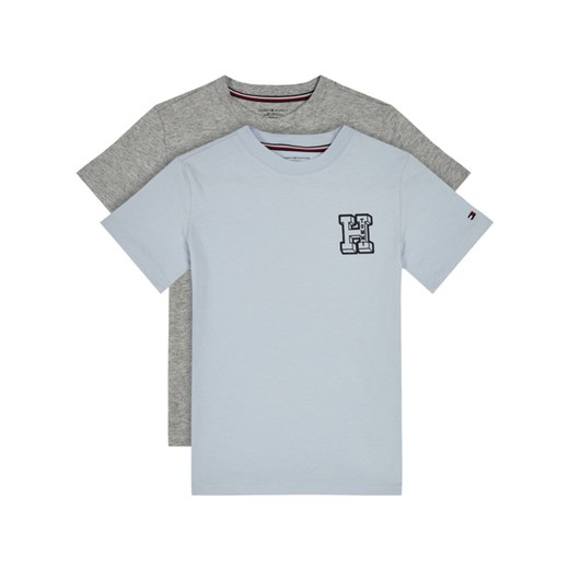T-shirt chłopięce Tommy Hilfiger szary z krótkim rękawem 