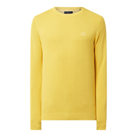 Sweter męski Gant żółty bawełniany 