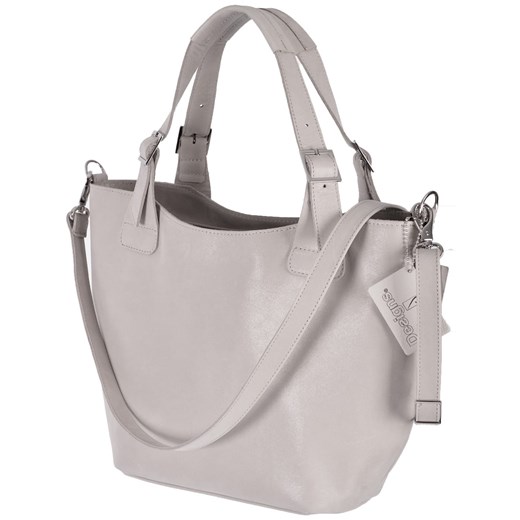 Shopper bag Designs Fashion na ramię matowa bez dodatków 