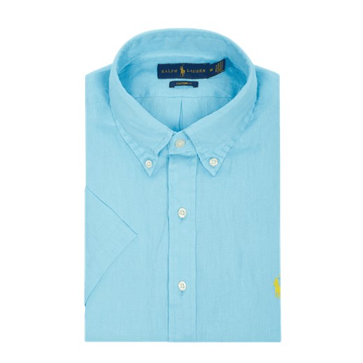 Koszula męska Polo Ralph Lauren z lnu bez wzorów elegancka 