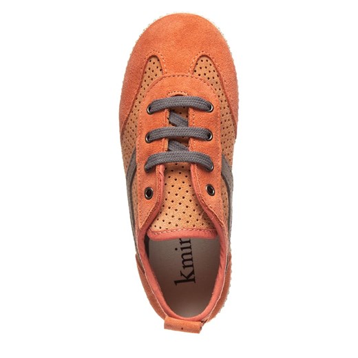 Skórzane sneakersy w kolorze pomarańczowym